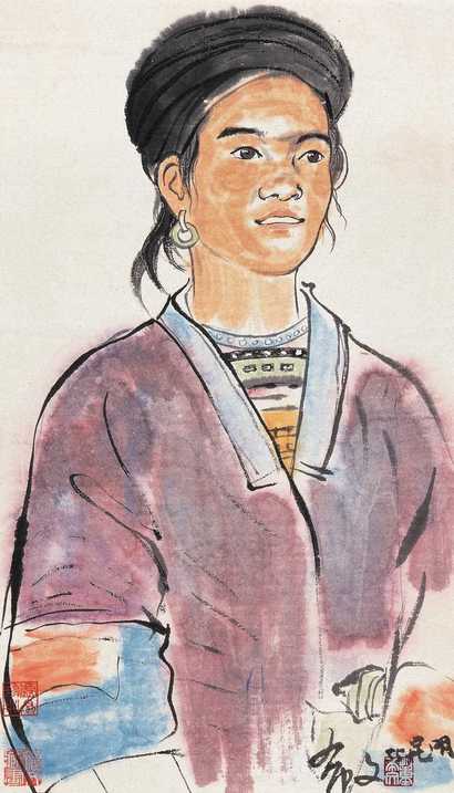 董希文 1955年作 少数民族少女